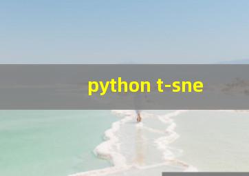 python t-sne